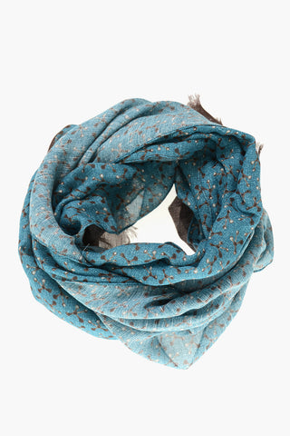 Foulard in Cotone e Lino a Fantasia Astratta