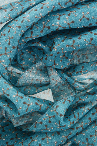 Foulard in Cotone e Lino a Fantasia Astratta