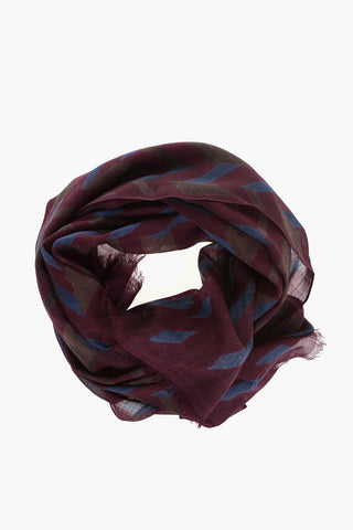 Wool Chevron Patterned Foulard