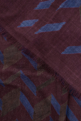 Wool Chevron Patterned Foulard