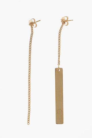 MM6 Brass Number Earrings