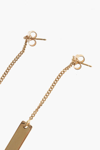 MM6 Brass Number Earrings