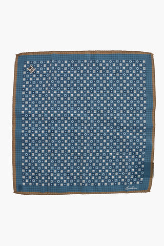 DOUBLE patterned silk pocket square