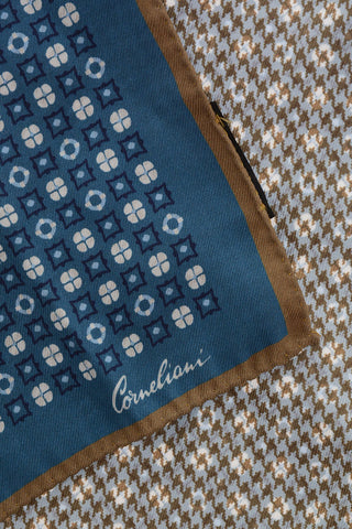 DOUBLE patterned silk pocket square