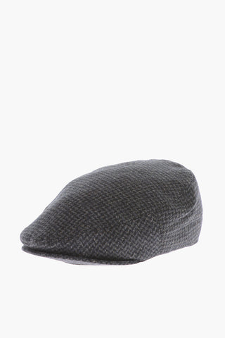 Cappello Newsboy Melange in Lana Vergine e Cashmere