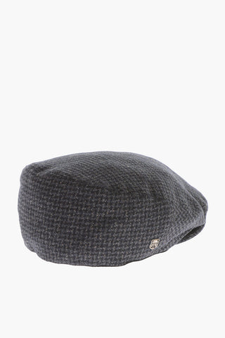 Cappello Newsboy Melange in Lana Vergine e Cashmere