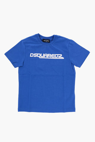 Solid Color RELAX Crew-neck T-Shirt with Printed Logo
