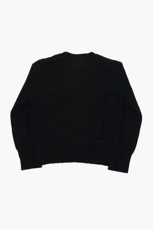 Rundhalspullover KAREESA aus Mischwolle einfarbig