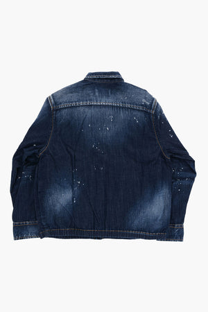 Vintage-Effect Denim Button-Down Shirt