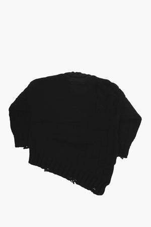 MM6 Rundhalspullover aus Wolle und Nylon