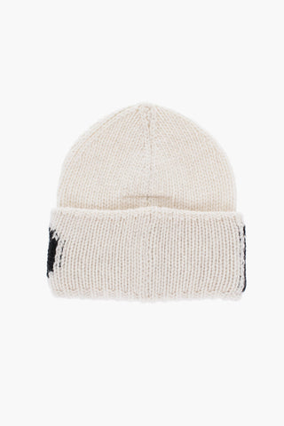 MM6 Wool Blend Beanie with Contrasting Logo