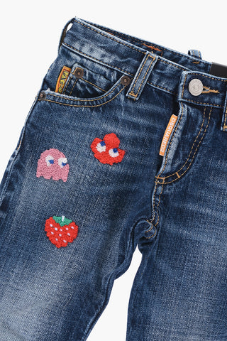 PAC-MAN Embroidered Jeans CLEMENT