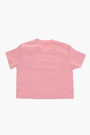T-shirt Girocollo TYFRIFSL in Cotone con Logo in Velour