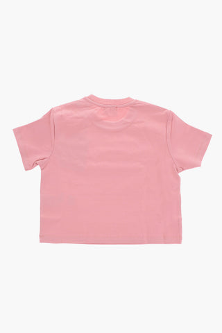 T-shirt Girocollo TYFRIFSL in Cotone con Logo in Velour