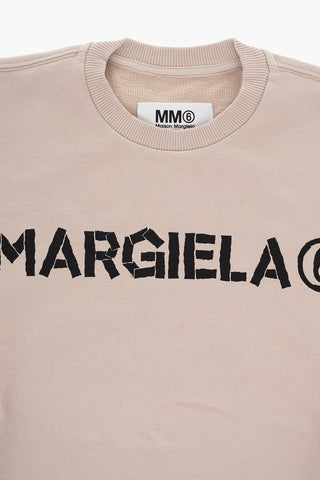 MM6 Cotton Crew-neck Sweatshirt with Contrast Print