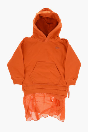RED TAG Fleece Dress DROLLIER ML in Solid Color with Hood