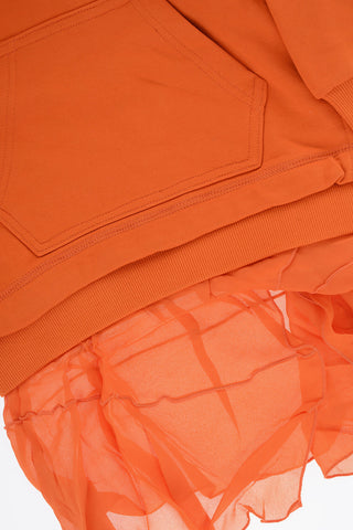 RED TAG Kleid aus Sweat DROLLIER ML uni mit Kapuze