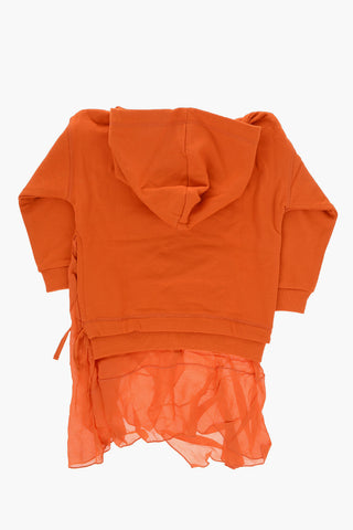 RED TAG Kleid aus Sweat DROLLIER ML uni mit Kapuze