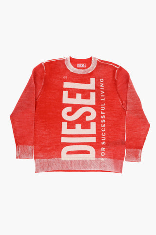 RED TAG Wool Crewneck Sweater KLARENCE with Maxi Logo