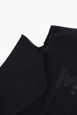 MM6 Brushed Cotton Crewneck Sweatshirt with Cut-Out Details