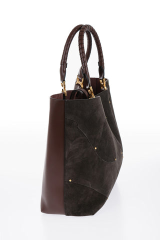 MARCIE Shopper Bag with Suede Detailing