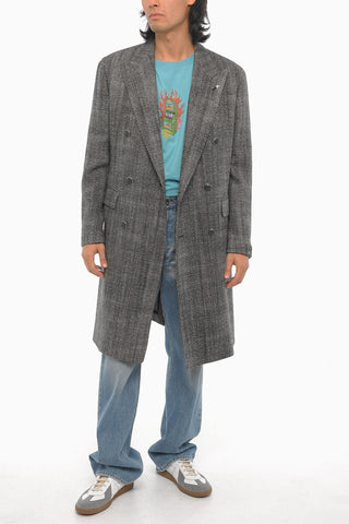 Virgin Wool Blend Double Breasted Coat