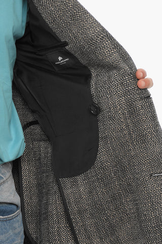 Virgin Wool Blend Double Breasted Coat