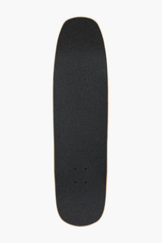 Wooden Skateboard with Waves Print