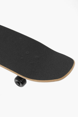 Wooden Skateboard with Waves Print
