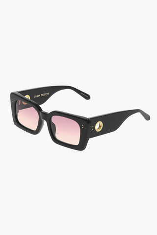 Rectanguar- Frame Oversized NIEVE Sunglasses with Cut-Out Details