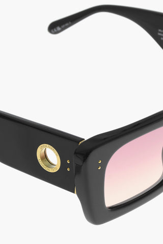 Rectanguar- Frame Oversized NIEVE Sunglasses with Cut-Out Details
