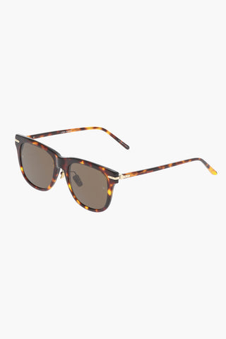 Tortoiseshell-Motif Wyfarer Sunglasses