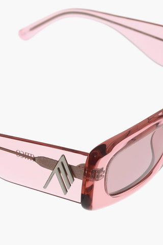 THE ATTICO Solid Color Rectangular MINI MARFA Sunglasses