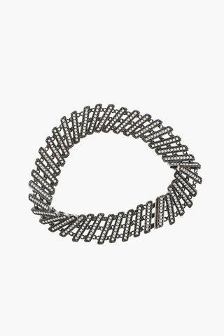 Braccialetto in Effetto Argentato con Strass