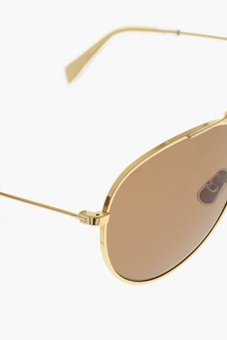Aviator Sunglasses with Golden-Effect Frame