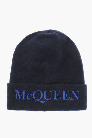 Beanie in Cashmere con Ricamo Logo