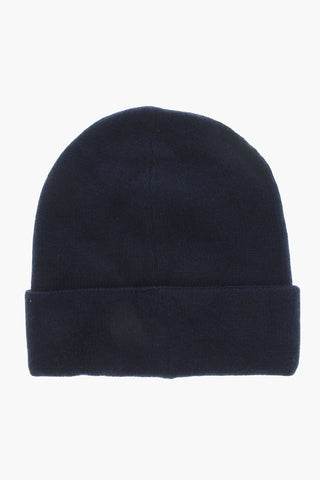 Beanie in Cashmere con Ricamo Logo