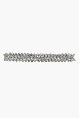 Silver-Effect Bracelet with Rhinestone