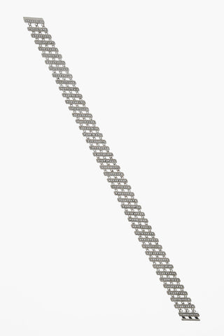 Silver-Effect Bracelet with Rhinestone