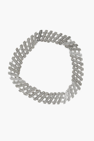 Silver-Effect Bracelet with Rhinestone