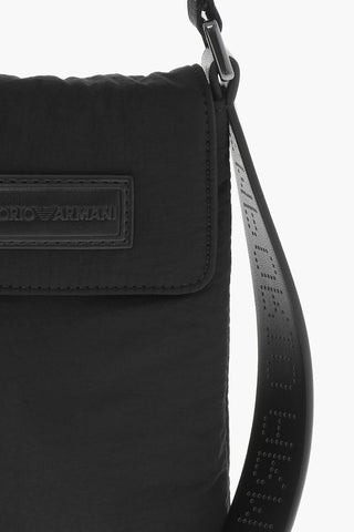 EMPORIO Nylon Shoulder Bag with Vegan Leather