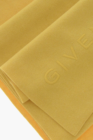 Sciarpa in Lana e Cashmere con Logo tono su tono