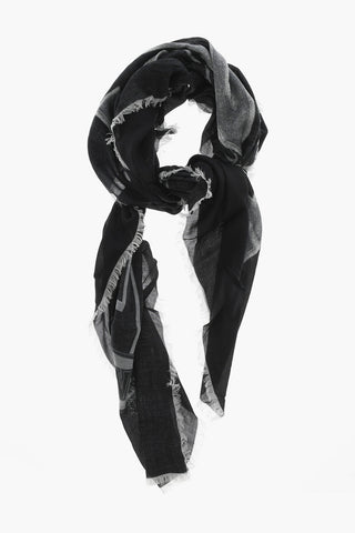 Two-Tone Foulard With Fringes