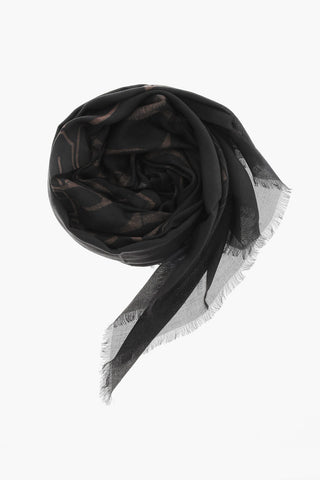 Two-Tone Foulard With Fringes