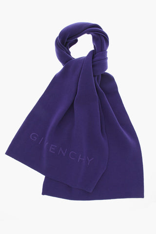 Wool And Cashmere Maxi Scarf with ton-sur-ton Logo