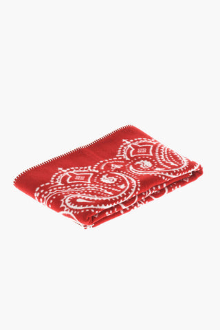 Bandana-Motif Wool Maxi Scarf