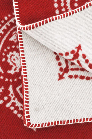 Bandana-Motif Wool Maxi Scarf