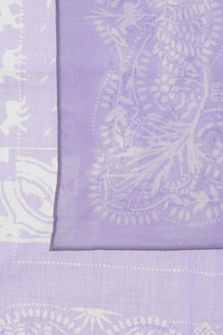 Flora-Motif Cotton Foulard