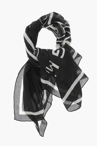 Scarf with Contrast Print