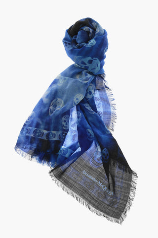 Foulard in Lana Con Teschi All-Over